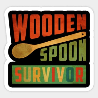 Wooden Spoon Survivor Retrocolor Sticker